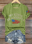V-neck Retro No Kings In America Since 1776 Print T-Shirt