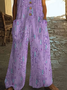 Women's H-Line Overall Crew Neck Daily Going Out Casual Printing Abstract Summer Long Jumpsuit Romper