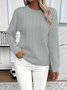 Regular Fit Cotton Casual Plain Sweater