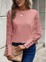 Women Floral Crew Neck Long Sleeve Vintage Commuting Spring/Fall Sweatshirt