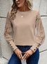 Women Floral Crew Neck Long Sleeve Vintage Commuting Spring/Fall Sweatshirt