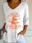 Women's Halloween Print Casual V-Neck T-Shirt