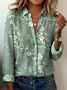 Women's Floral Pattern Shirt Retro Elegant Spring And Autumn Style Daily Casual Top