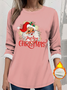 Women Christmas Crew Neck Long Sleeve Vintage Holiday Spring/Fall Sweatshirt