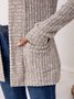 Women Plain Cashmere Long Sleeve Vintage Split Joint Spring/Fall Daily Kimono Outerwear