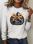 Women 3D Printing Crew Neck Cotton Long Sleeve Vintage Daily Spring/Fall T-shirt