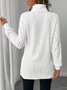 Women Plain Crew Neck Cotton Long Sleeve Casual Daily Spring/Fall T-shirt