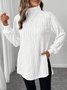 Women Plain Crew Neck Cotton Long Sleeve Casual Daily Spring/Fall T-shirt