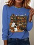 Women Halloween Crew Neck Jersey Long Sleeve Vintage Holiday Spring/Fall T-shirt