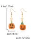 Alloy Electroplating Halloween Jewelry Cartoon Bat Ghost Pumpkin Earrings Halloween Kitten Skull Spider Witch Earrings