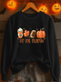 Women Maple Leaf Crew Neck Long Sleeve Casual Daily Spring/Fall Sweatshirt