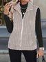 Women Plain Sleeveless Casual Autumn Daily Vest Outerwear