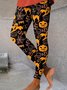 Women Halloween Jersey Vintage Leggings Holiday All Season Legging