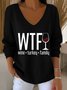 Women Festival V Neck Three Quarter Sleeve Vintage Holiday Spring/Fall T-shirt