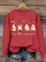 Women Halloween Crew Neck Long Sleeve Casual Holiday Spring/Fall Sweatshirt