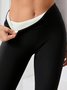 Women Plain Casual Leggings Daily All Season Slim Fit Pants