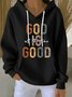 Women Text Letters Hooded Cotton Long Sleeve Vintage Holiday Spring/Fall Hoodie