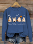 Women Halloween Crew Neck Long Sleeve Casual Holiday Spring/Fall Sweatshirt