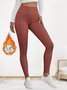 Women Geometric Cotton Casual Leggings Holiday Winter Slim Fit Pants