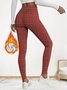 Women Geometric Cotton Casual Leggings Holiday Winter Slim Fit Pants