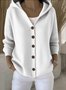 Women Floral Hoodie Cotton Long Sleeve Casual Daily Spring/Fall Cardigan