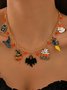 New Halloween Accessories Niche Cat Ghost Pumpkin High-end Jewelry Clavicle Chain Female Pendant Light Luxury Necklace