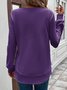 Women Plain Crew Neck Long Sleeve Vintage Daily Spring/Fall Sweatshirt