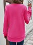 Women Plain Crew Neck Long Sleeve Vintage Daily Spring/Fall Sweatshirt
