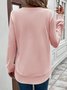 Women Plain Crew Neck Long Sleeve Vintage Daily Spring/Fall Sweatshirt