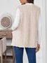 Women Plain Zip Up Hoodie Sleeveless Casual Split Joint Autumn Daily Vest Outerwear
