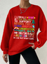 Women Text Letters Crew Neck Long Sleeve Casual Daily Spring/Fall Sweatshirt