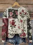 Women Floral Crew Neck Long Sleeve Casual Daily Spring/Fall Sweatshirt