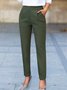 Women Plain Casual Pant Daily Spring/Fall Turnip Pants