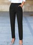 Women Plain Casual Pant Daily Spring/Fall Turnip Pants