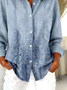 Women Floral Shirt Collar Long Sleeve Casual Daily Spring/Fall Shirt
