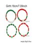 Christmas Electroplating Snowflake Elk Christmas Bell Santa Claus Bracelet Fashionable And Versatile Christmas Crystal Rice Bead Bracelet Combination Set