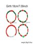Christmas Electroplating Snowflake Elk Christmas Bell Santa Claus Bracelet Fashionable And Versatile Christmas Crystal Rice Bead Bracelet Combination Set