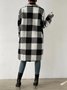 Women Plaid Shawl Collar Flannel Jacket Long Sleeve Casual Printing Winter Daily Coat Outerwear
