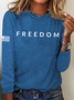 Women Text Letters Crew Neck Jersey Long Sleeve Casual Daily Spring/Fall T-shirt
