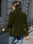 Women Plain Lapel Collar Long Sleeve Vintage Split Joint Spring/Fall Daily Blazer Outerwear
