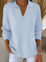 Women Plain Shawl Collar Long Sleeve Casual Holiday Spring/Fall Sweater