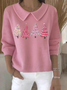 Women Christmas Shawl Collar Long Sleeve Casual Holiday Spring/Fall Sweater