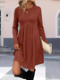 Women Plain Crew Neck Split Joint Tank Casual Spring/Fall Daily Mini A-Line Dress