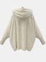Women Plain Lapel Collar Zip Up Hoodie Long Sleeve Casual Split Joint Winter Daily Coat Outerwear