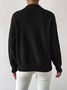 Women Plain Mock Neck Long Sleeve Street Daily Winter Sweater