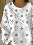 Women Christmas Snowman Crew Neck Long Sleeve Casual Holiday Spring/Fall Sweatshirt