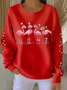 Women Flamingo Crew Neck Long Sleeve Casual Holiday Spring/Fall Sweatshirt