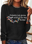 Women Christmas Crew Neck Cotton Long Sleeve Casual Daily Spring/Fall T-shirt