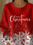 Women Christmas Crew Neck Long Sleeve Casual Holiday Spring/Fall Sweatshirt