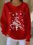 Women Christmas Crew Neck Long Sleeve Casual Holiday Spring/Fall Sweatshirt